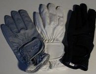 Reithandschuhe in schwarz weiss und grau