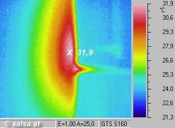 Wärmebild / Infrarotbild Wärmeleck